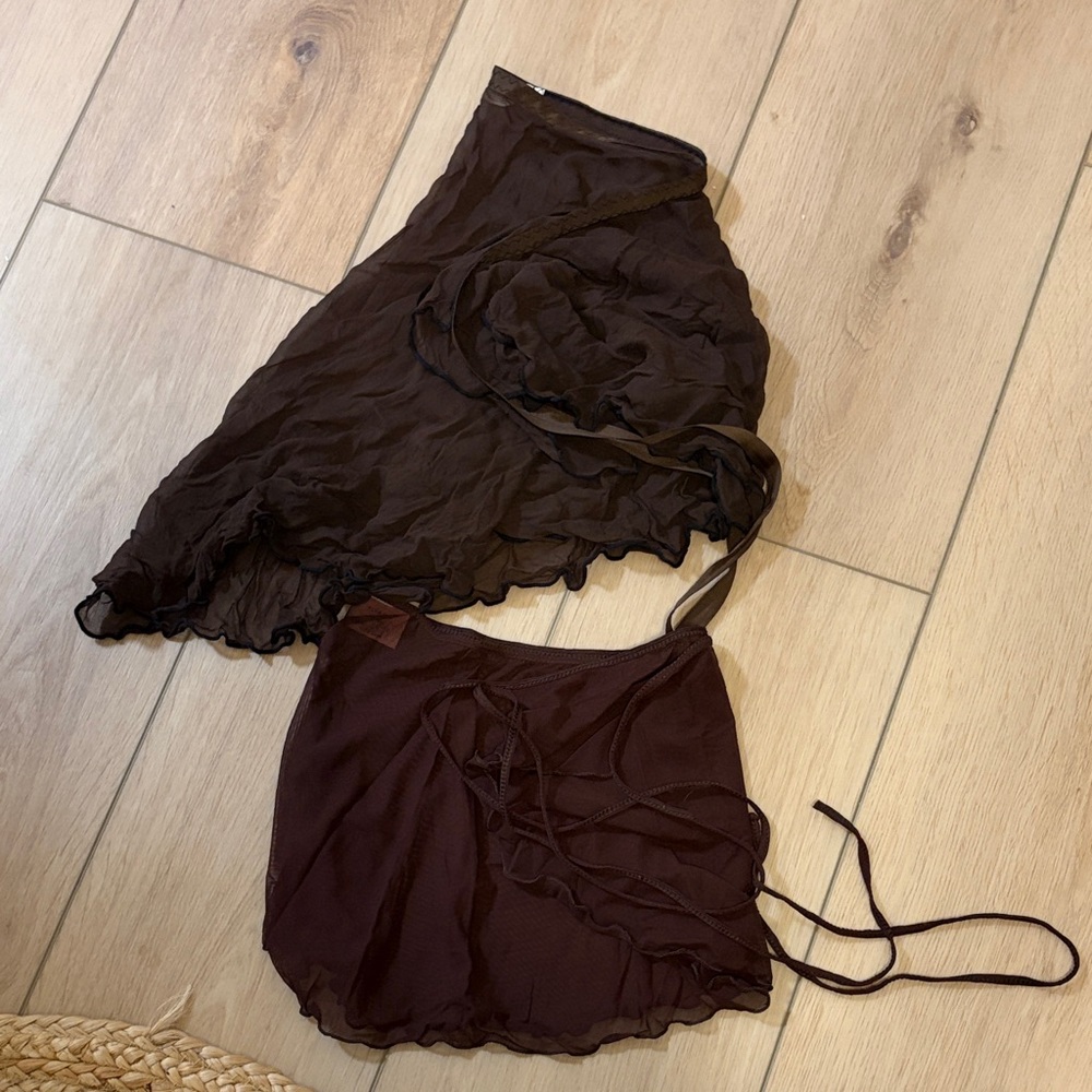 Capezio & M. Steven’s Brown Wrap Skirt Set for ballet 🤎